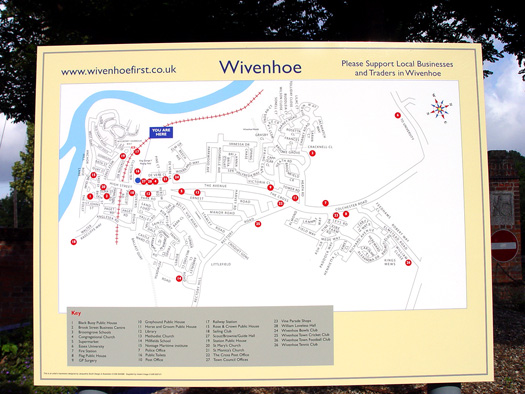 Wivenhoe map